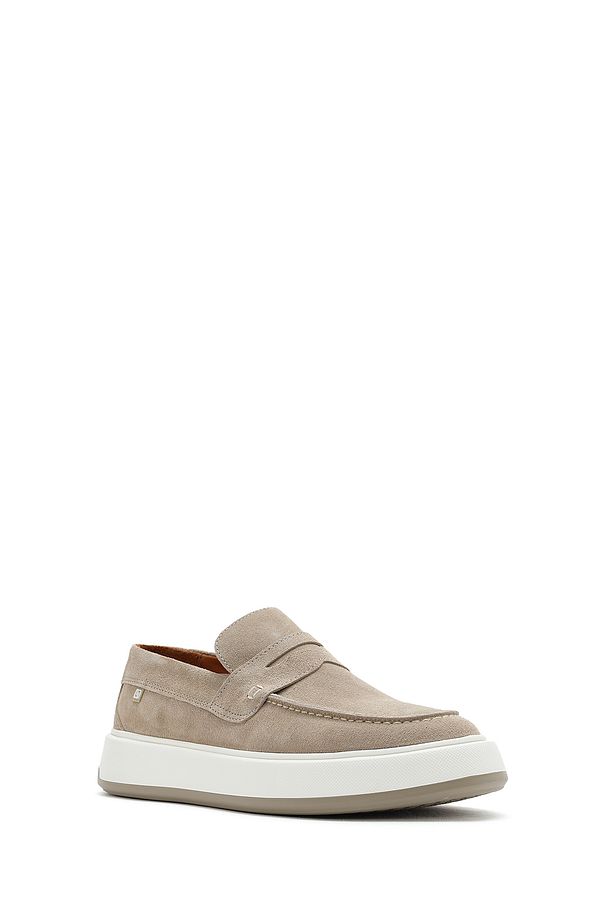 Erkek Bej Süet Hakiki Deri Casual Penny Loafer Ayakkabı Casual Günlük Ayakkabı 25sfd707310 - 6