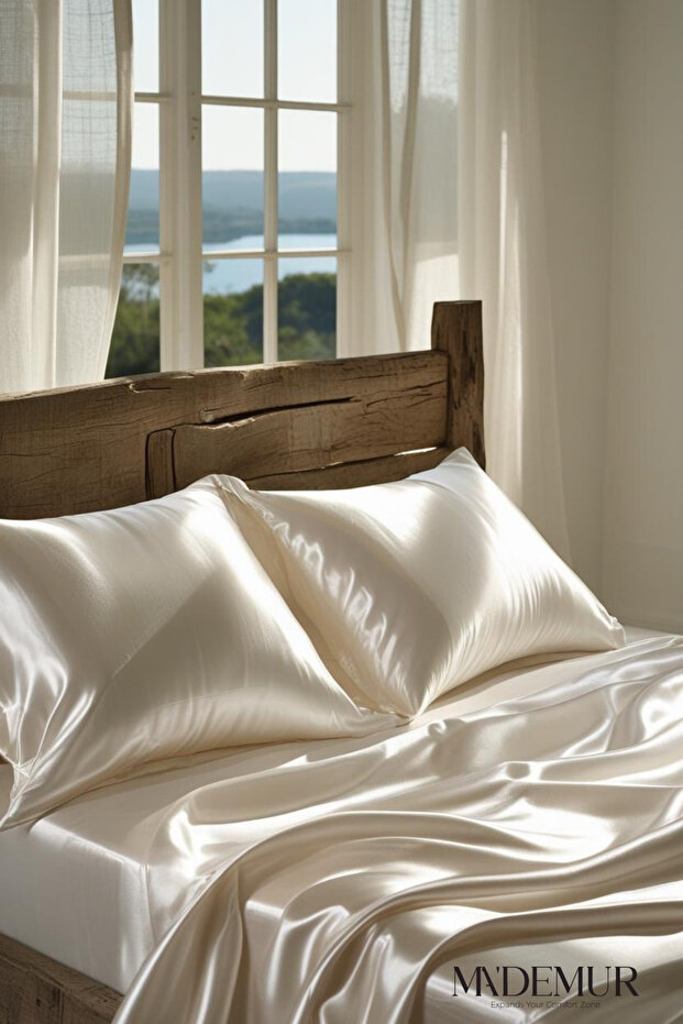 Silk Cover 100% Pure Silk Cover 50X70 cm Pearl White Color