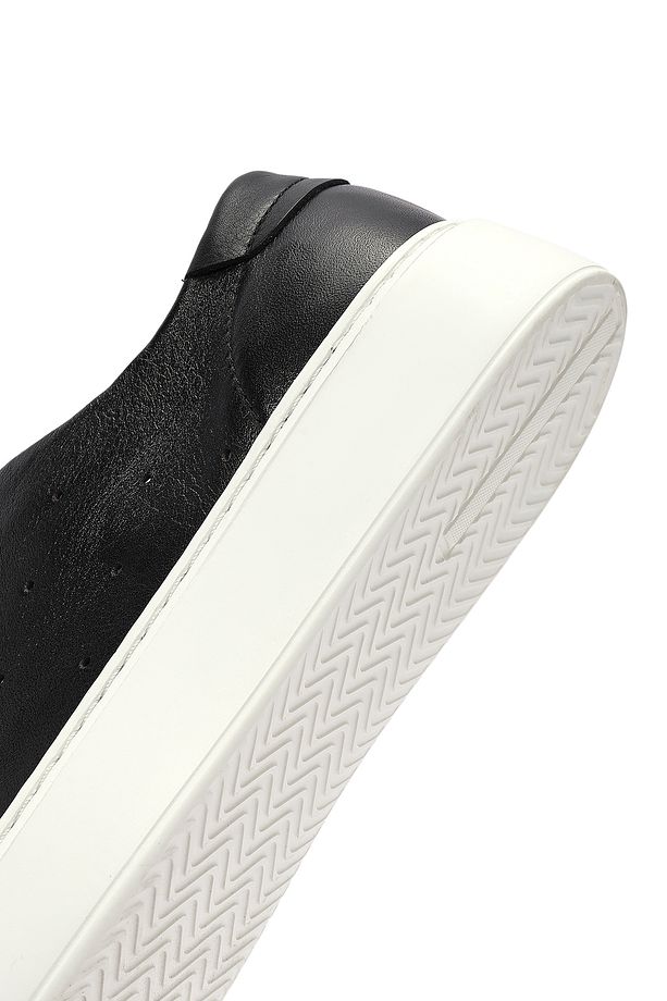 Erkek Siyah Bağcıklı Kalın Tabanlı Deri Sneaker 25SFD750618 - 8
