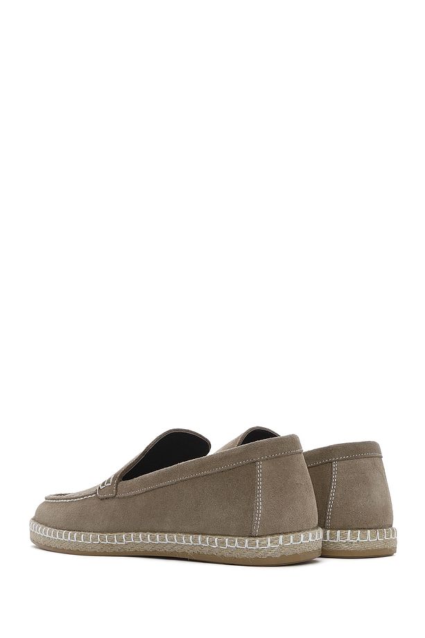Erkek Bej Süet Deri Espadril 25SFD660210 - 5