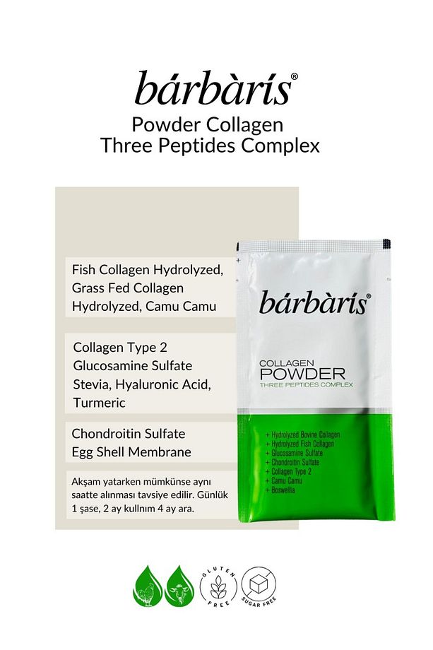 Kolajen Powder Three Peptıdes Complex (BALIK-SIĞIR-TAVUK) Tip 1-2-3 Eklem , Kıkırdak ,kemik 30 Şase - 2