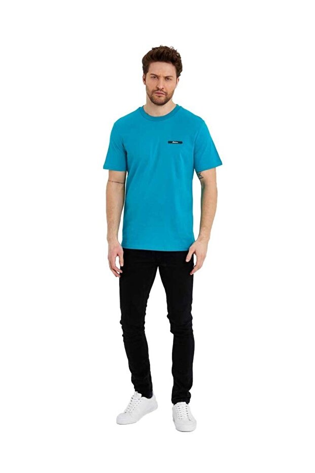 Erkek Basic Baskısız Logolu Kısa Kol Tişört - 1