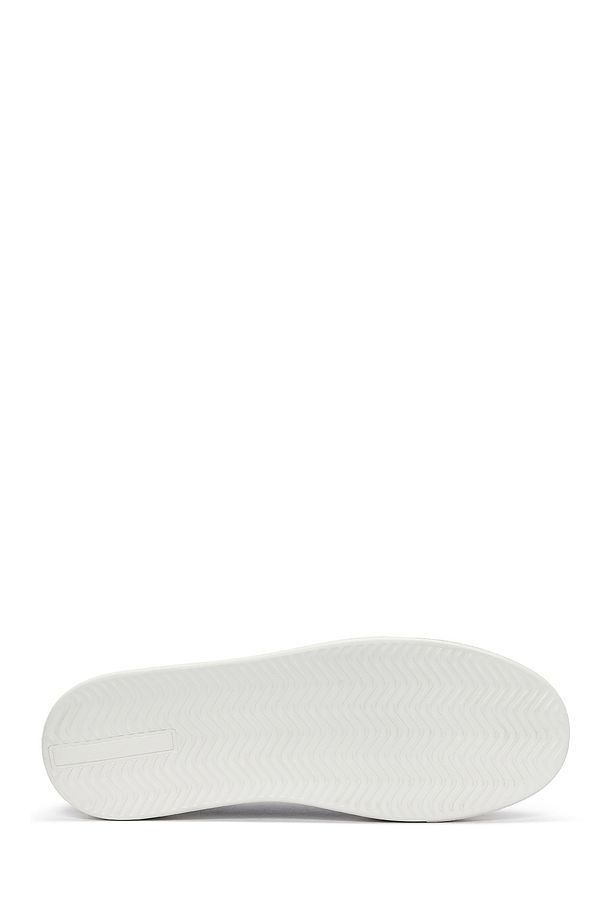 Erkek Siyah Bağcıklı Kalın Tabanlı Deri Sneaker 25SFD750618 - 4