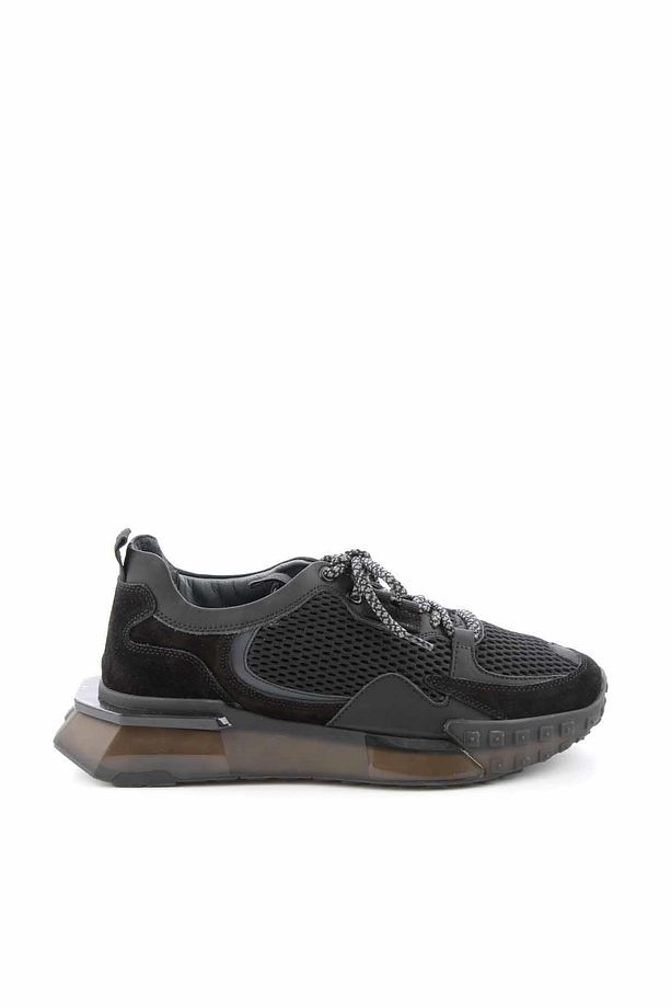 Siyah Hakiki Deri Erkek Sneaker E01604522903 - 2