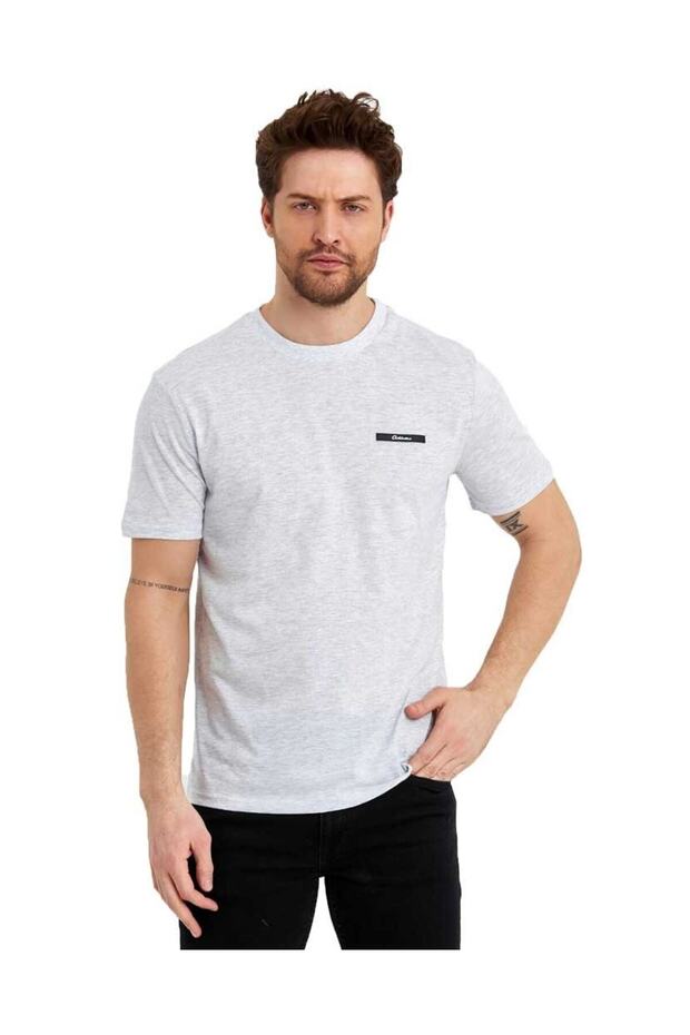 Erkek Basic Baskısız Logolu Kısa Kol Tişört - 2