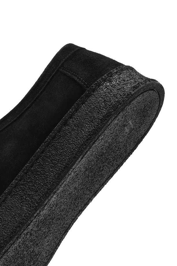 Erkek Siyah Bağcıklı Süet Deri Casual Ayakkabı 25SFD630610 - 8