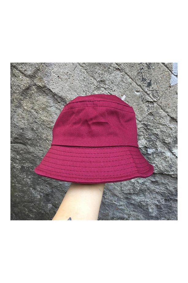 Vişne Rengi Yazlık Bucket Şapka - 1