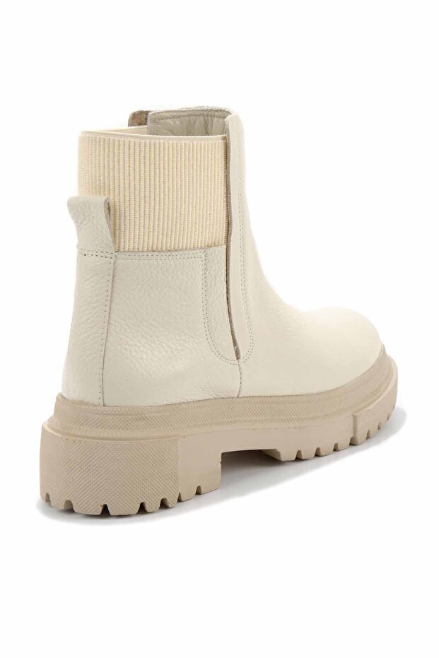 Bej Leather Kadın Bot & Bootie K02724300003 - 4
