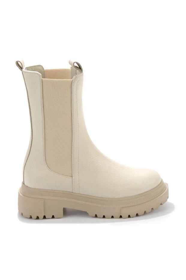 Bej Leather Kadın Bot & Bootie K02724300103 - 1