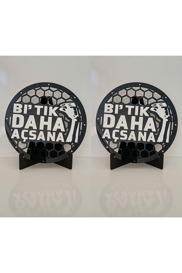 20cm Bİ TIK DAHA AÇSANA Yazılı Dayanıklı Pleksi Midrange Kapağı, Hoparlör Kapağı (2 ADET) - 3