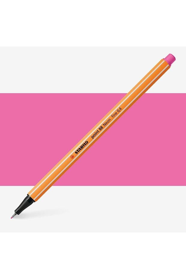 Point 88 Fineliner Pen 0.4mm Thin Felt Tip Pen Fluorescent Pink