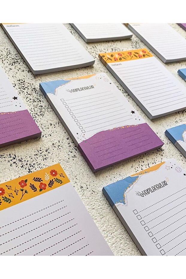 Uzay Not Defteri Mavi 60 Sayfa Üstten Yırtmalı Cep Boyu Pratik - 2