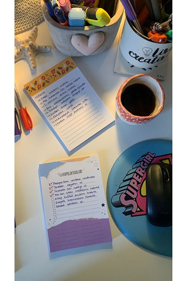 Uzay Not Defteri Mavi 60 Sayfa Üstten Yırtmalı Cep Boyu Pratik - 3