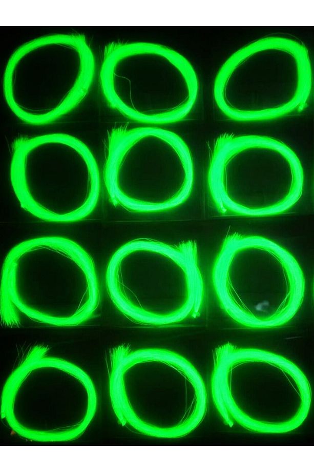 Su Yeşili Fosforlu Karanlıkta Parlayan Glow / Luminous Ultraviyole (UV) Neon Poşet Çapari Simi - 6