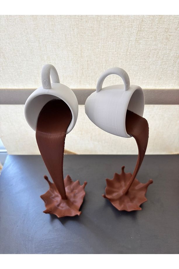 3d Dekoratif Dökulen Kahve Figürü- Biblo 1 Adet - 4