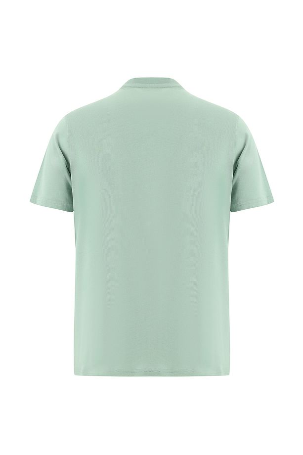 Bisiklet Yaka Regular Fit Baskılı Pamuk Tişört - 2