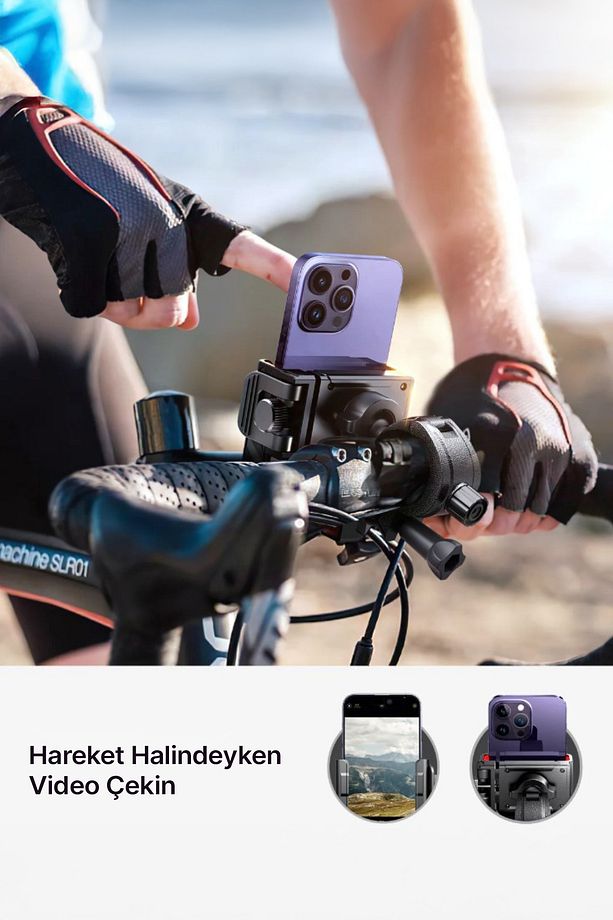 Motorsiklet Bisiklet Atv Kıskaçlı 4-7.7inç Telefon Tutucu Tutacağı JR-ZS266 - 6