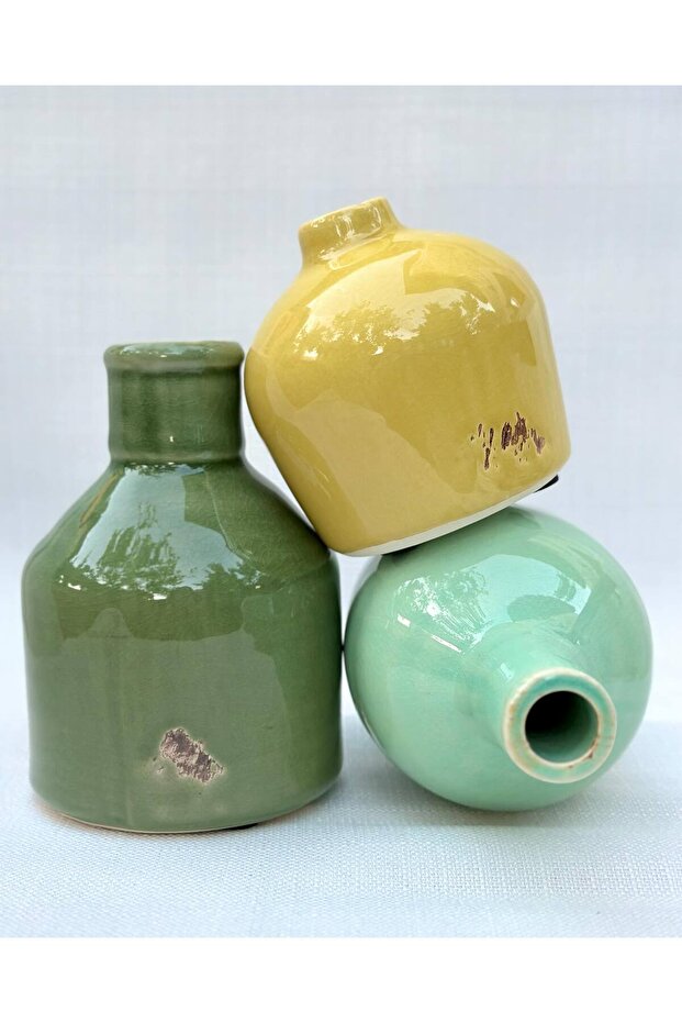 4' Lü Set Terra Cotta Vazolar - 5