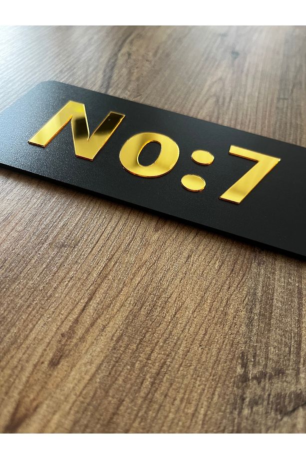 Çiçeklikli Kapı Numarası Ev Hediyesi Otel Site Ev Kapı Süsü - 7