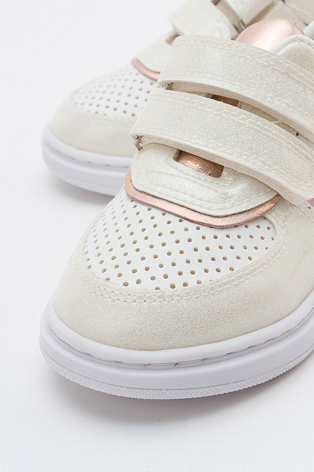 Kız Çocuk Bej Simli Sneaker Ayakkabı - 2