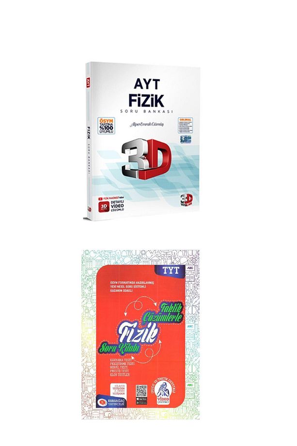 3d Yeni Güncel Basım Ayt Fizik Soru Ve Tyt Fizik Taktik Soru 2 Li Set - 1