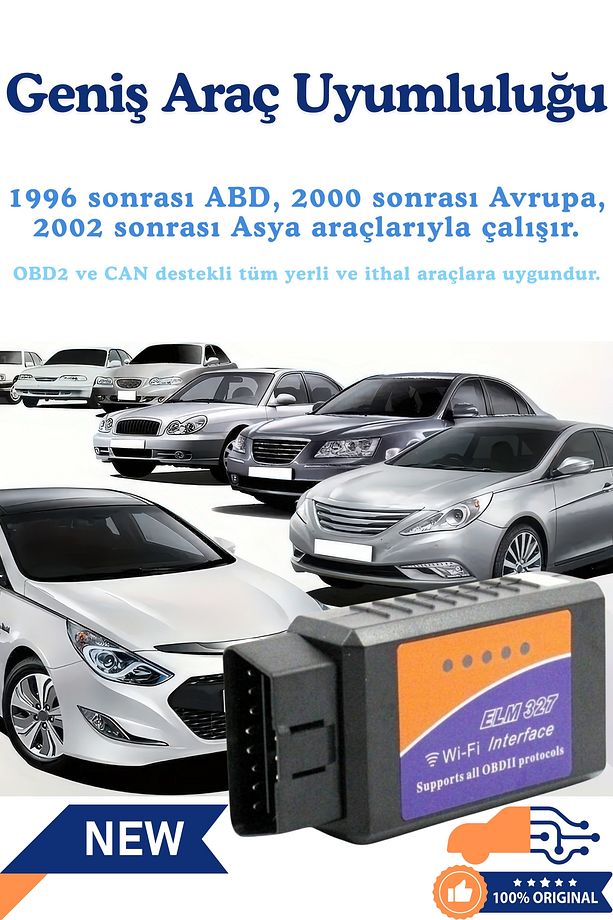 Obd2 Wi-fi Elm327 Araç Arıza Tespit Cihazı V1.5 – Orijinal Pıc18f25k80 Çipli - 8
