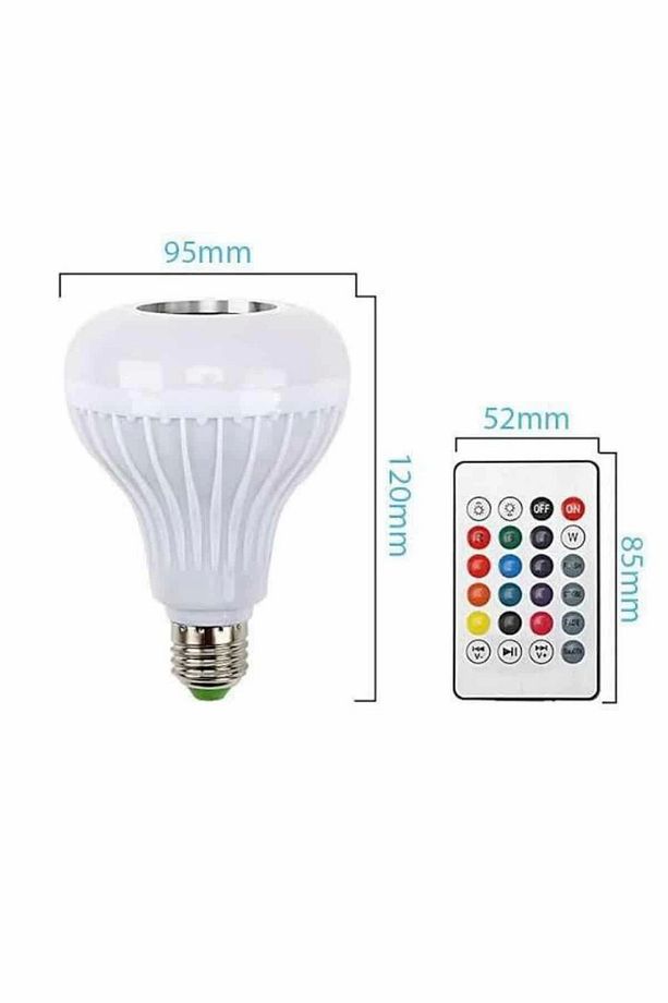 Bluetooth Hoparlör Akıllı Rgb Led Işık Renk Değiştirme Ses Bombası Ampül Görünümlü - 4