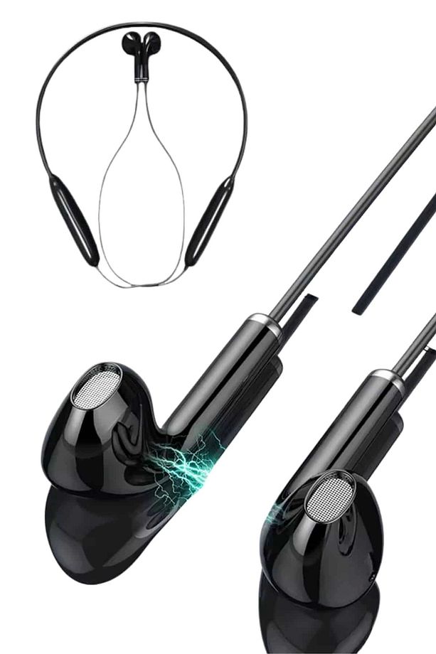 Kablolu Kulak İçi Bluetooth Kulaklık 100 Saat ANC Özellikli Boyun Bantlı - 3