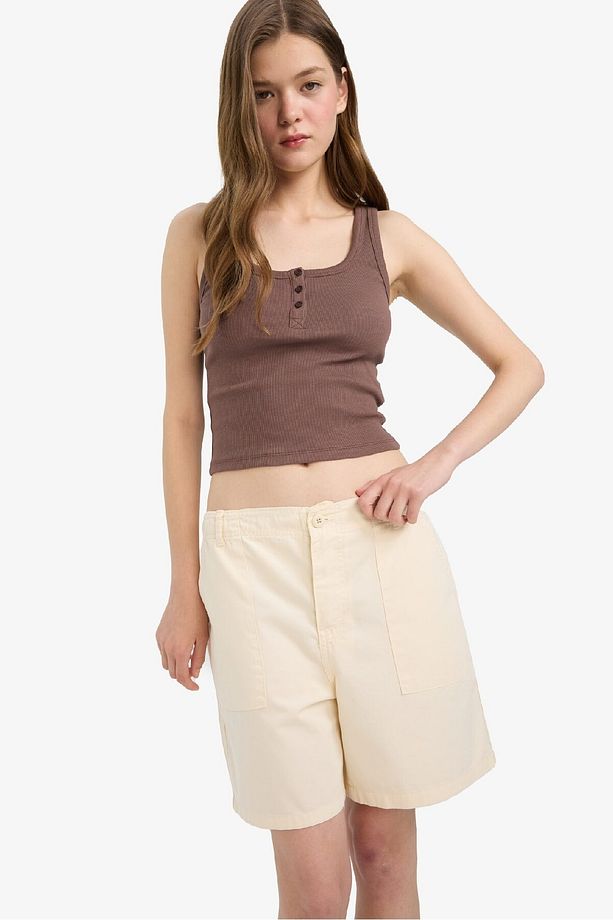 Coool Normal Bel Kısa Paça Gabardin Şort F3318AX25SM - 4