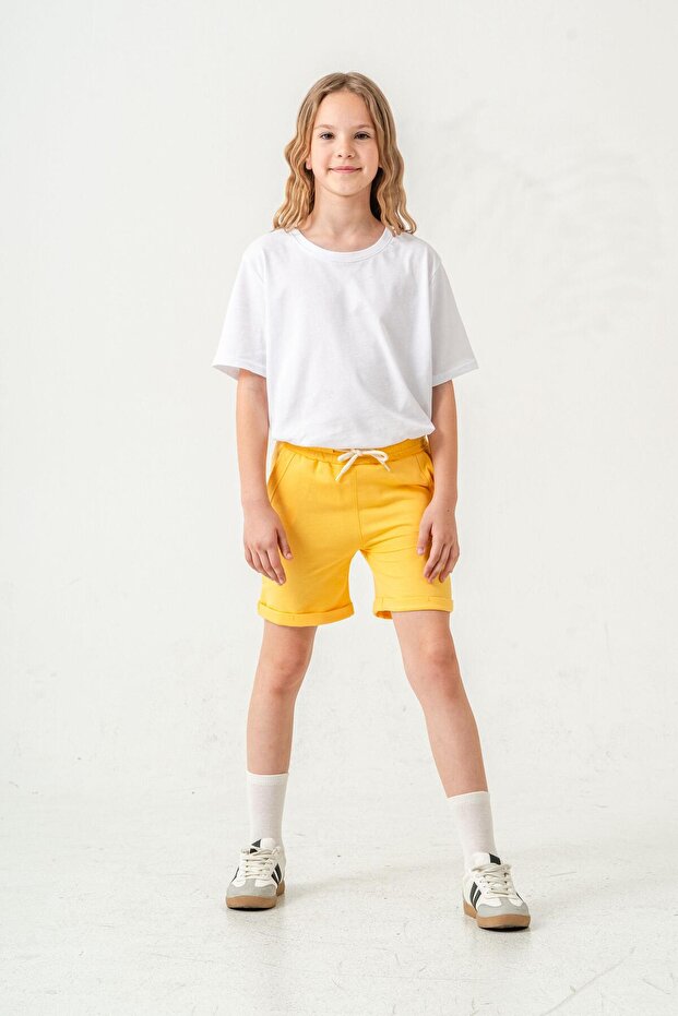 Always Be Joyful Embroidered Girl Shorts