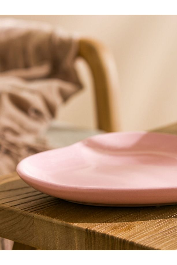 Pembe Kalp Figürlü Seramik Tabak 20 cm - 3