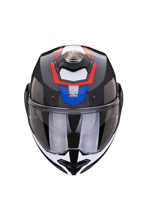 Exo-tech Evo Carbon Rover Çene Açılabilir Motosiklet Kaskı Siyah Kırmızı Mavi - 2