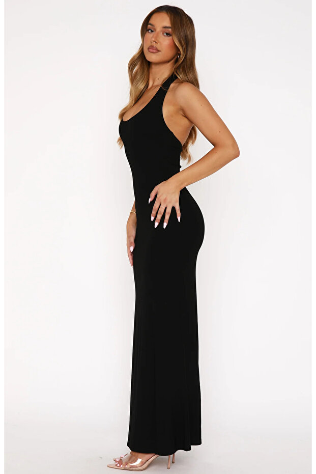 Rochie lungă din Lycra Halter - 3