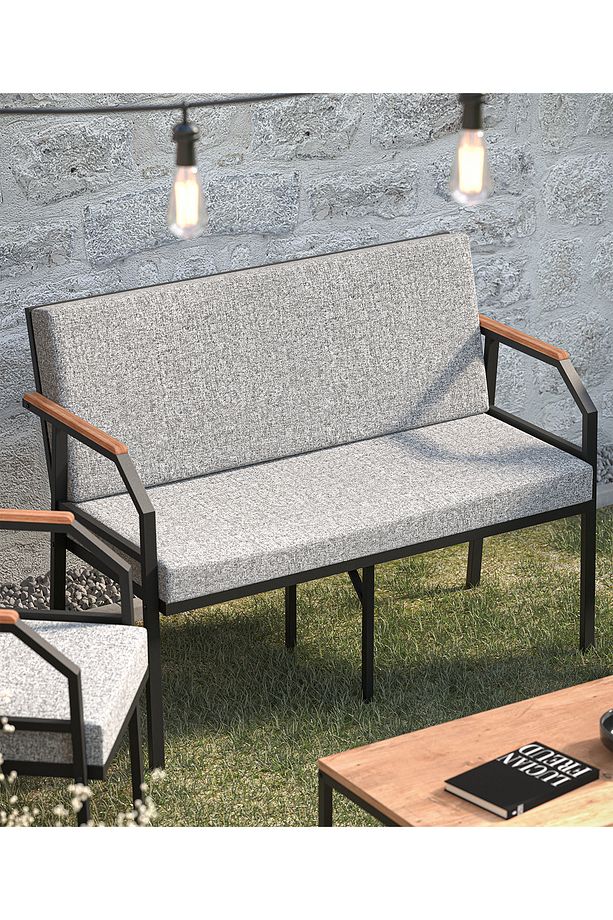 Bahçe Koltuk Seti Balkon Seti Cafe Koltuk Seti Bahçe Koltuk Takımı Linea ve Orta Sehpa Nisa - 3