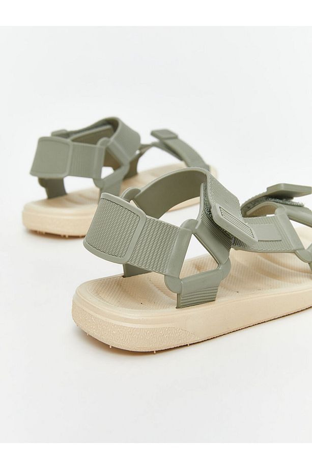 LCW STEPS Yeşil Cırt Cırtlı Erkek Çocuk Sandalet - 5