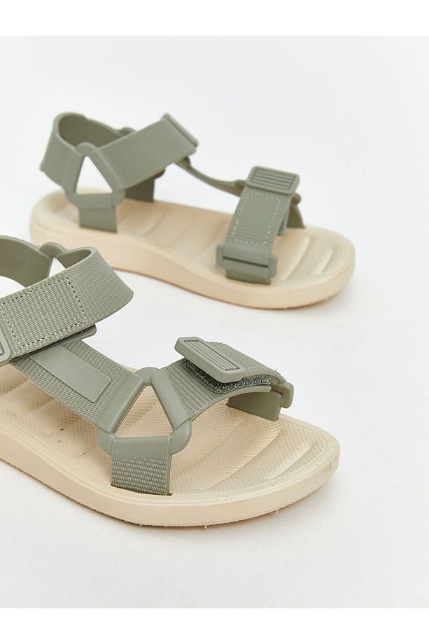 LCW STEPS Yeşil Cırt Cırtlı Erkek Çocuk Sandalet - 3