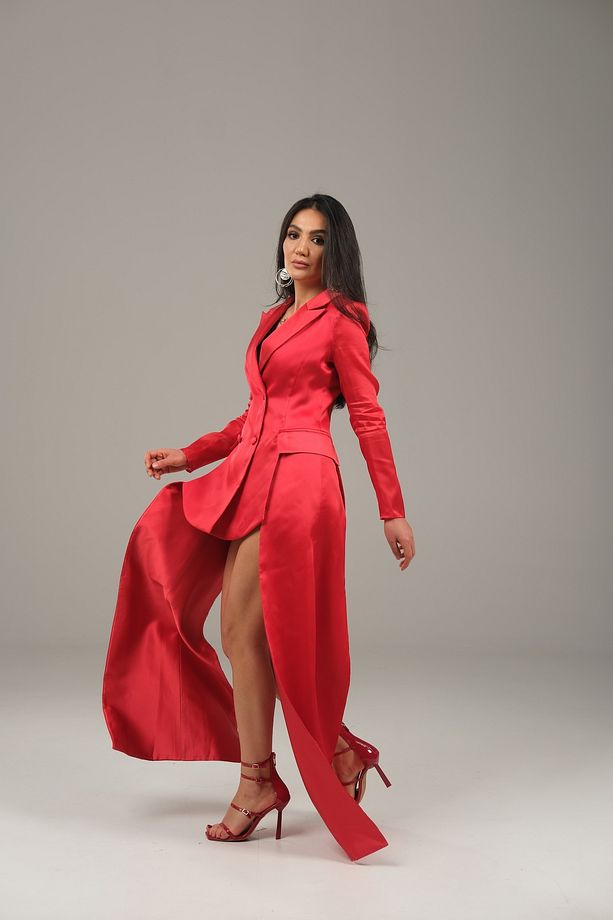 Opera Elbisesi - İpek Elbise Blazer - 4