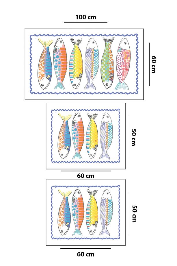 Piccolo Pesce 3 Lü Set Banyo Paspası Djt - 2