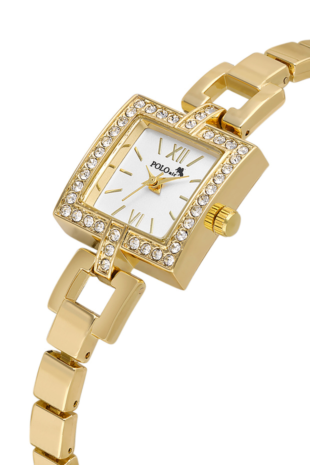 Square Case Women's Wristwatch Gold Color Pl-1544B1X