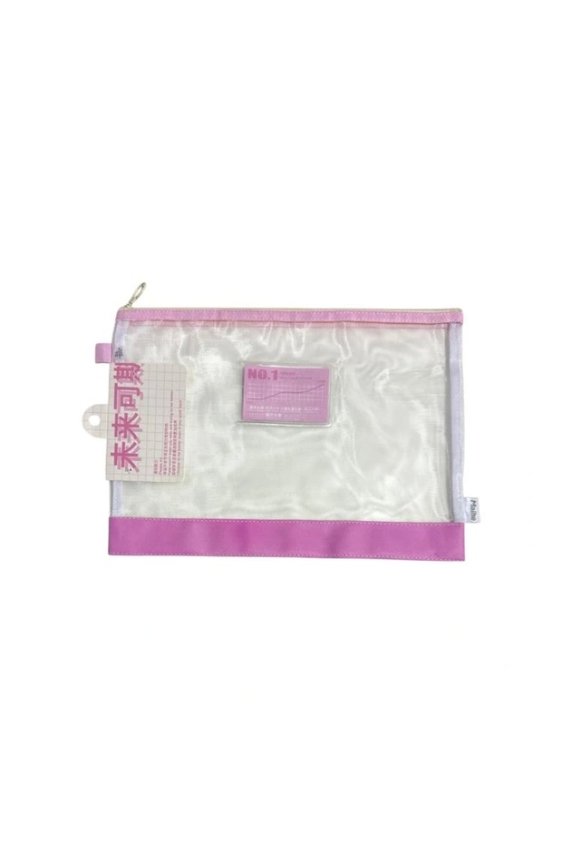 Mhr070079 Fermuarlı Pvc Kart Bölmeli Fileli A4 Çanta ( Mesh Dosya) - Tekli - 1