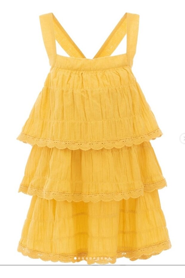 Girls Summer Sling Linen Dress