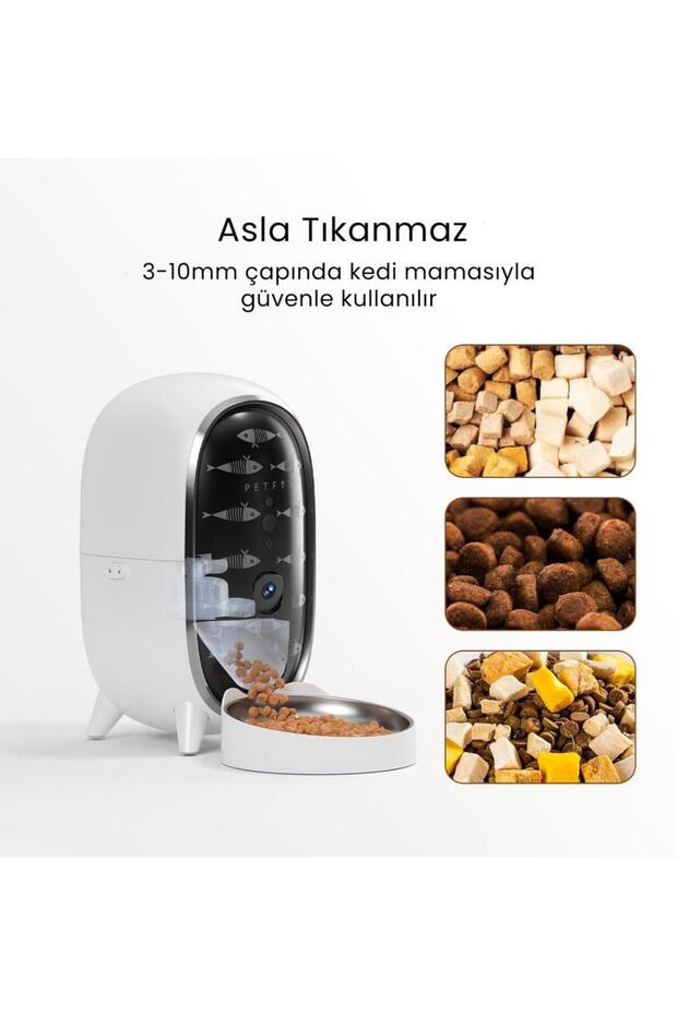 Meow Pure 3L Smart Automatic Cat Dog Food Container Feeding Unit with Wi-Fi Camera (Voice Command - 6