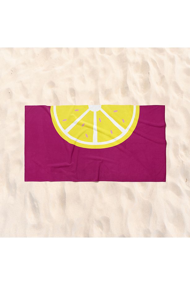 Lemon Mood Plaj Havlusu - Pamuk - 3