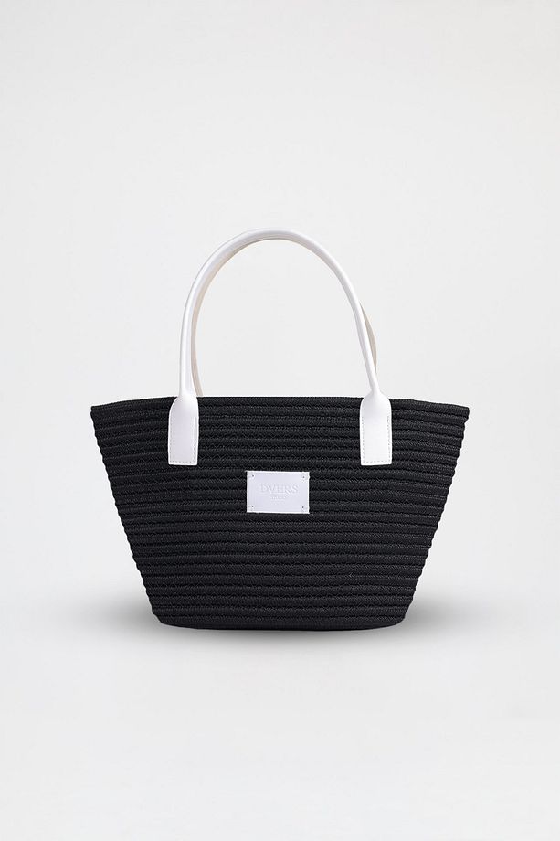 Handmade Astarlı Hasır Tote Günlük Şık Tasarım, Geniş İç Hacim, Plaj ve Omuz Çantası - 1
