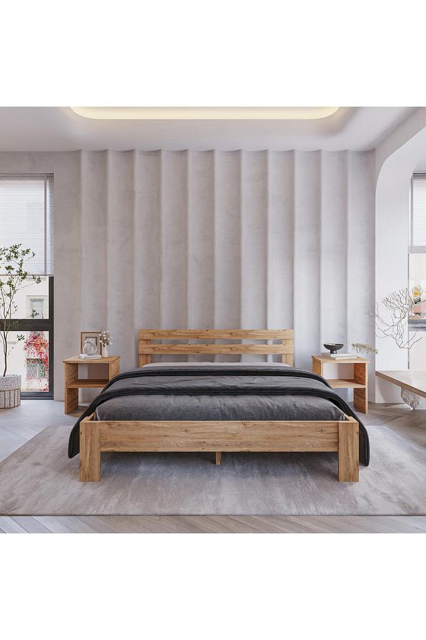 Letto Atlantik Mdf Karyola | Tek Ve Çift Kişilik Yatak Uyumlu, Kolay Kurulum - 4
