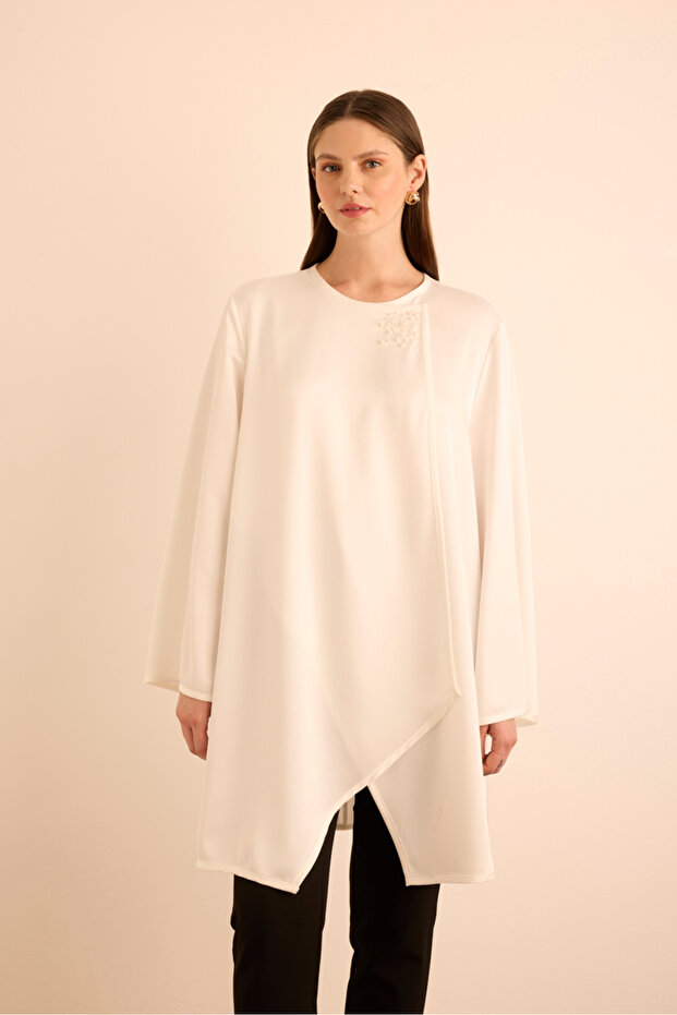 İnci İşlemeli Tunik - 1
