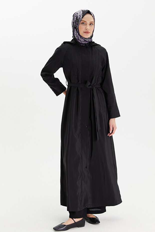 Fermuarlı Paraşü Pardösü - 1