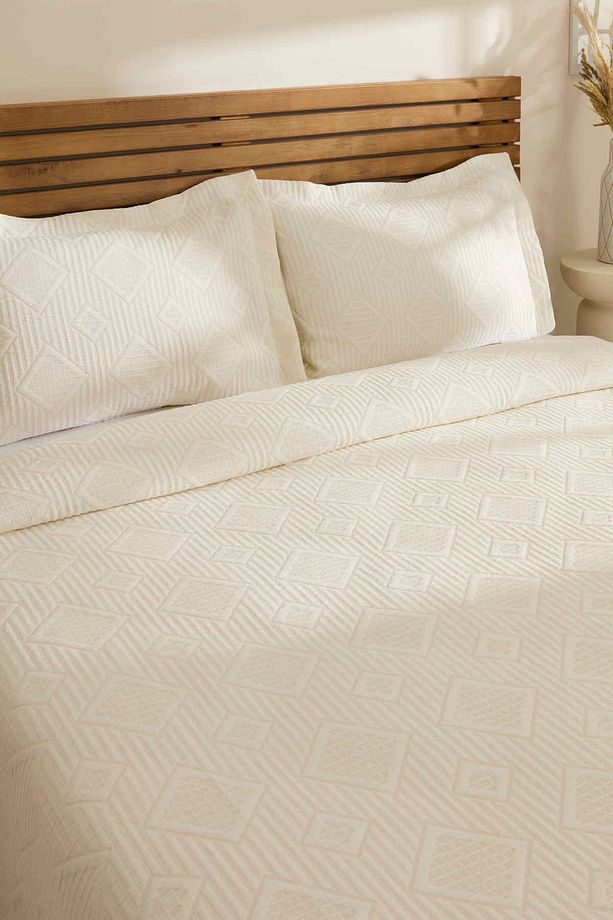 Serenty Çift Kişilik Yatak Örtüsü Takımı Offwhite - 7