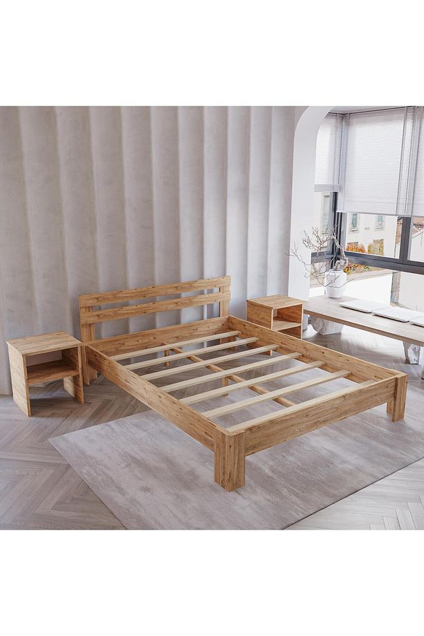 Letto Atlantik Mdf Karyola | Tek Ve Çift Kişilik Yatak Uyumlu, Kolay Kurulum - 5
