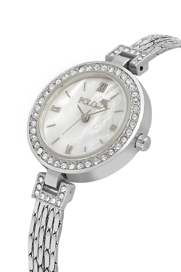Luxury Stone Women Wrist Watch Silver Color Pl-1548B2X